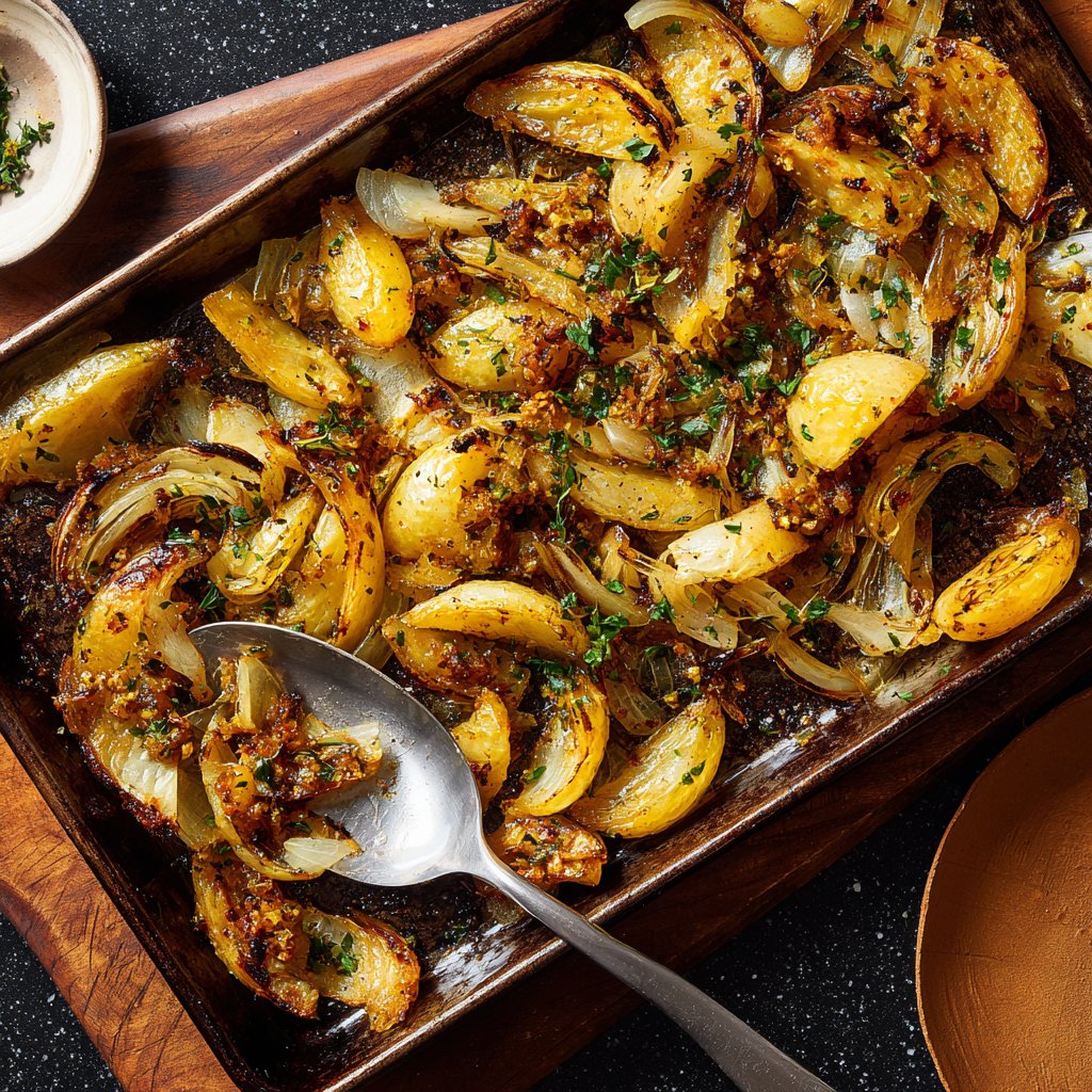 Sheet Pan Onion Boil
