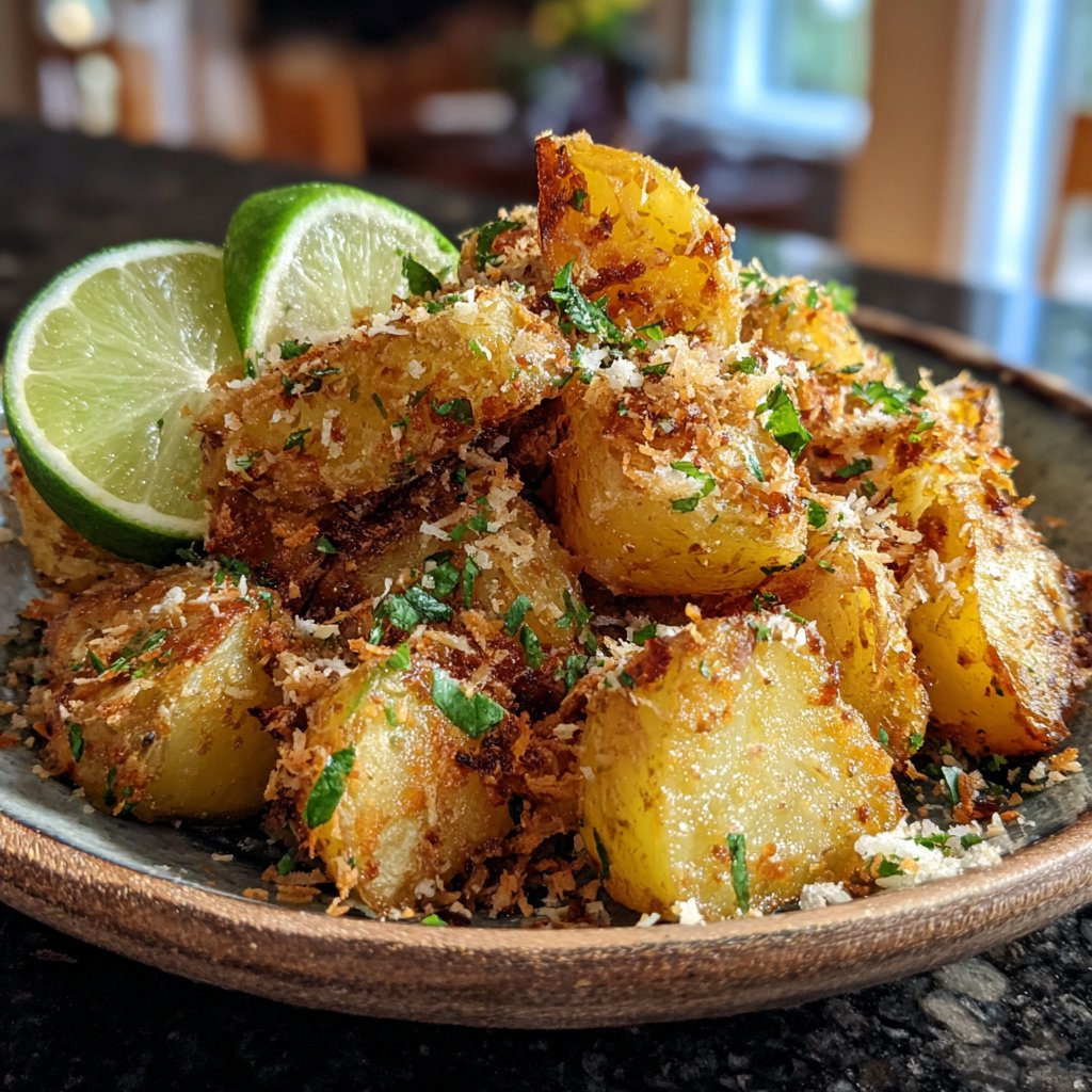 Coconut Lime Airfryer Potatoes